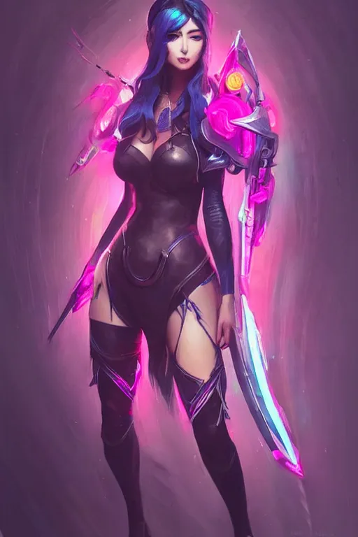 Prompt: irelia from league of legends, cyberpunk futuristic neon. kunai's flying around her, decorated with traditional japanese ornaments by ismail inceoglu dragan bibin hans thoma greg rutkowski alexandros pyromallis nekro rene maritte illustrated, perfect face, fine details, realistic shaded, fine - face, pretty face, masterpiece