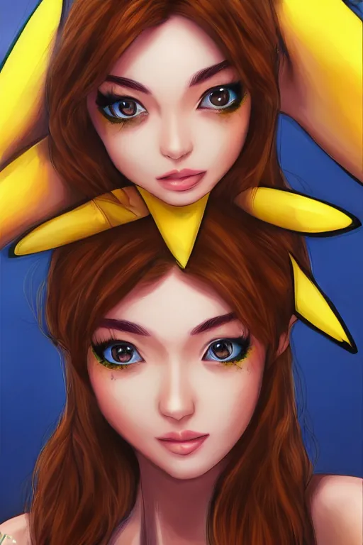 Image similar to heroine, beautiful, female pikachu, ultra detailed, digital art, 8 k, character, realistic, portrait, hyperrealistic