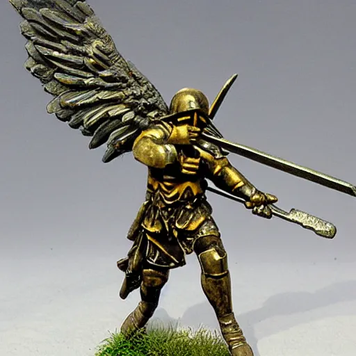 Prompt: greek angel hoplite, fighting fantasy army,