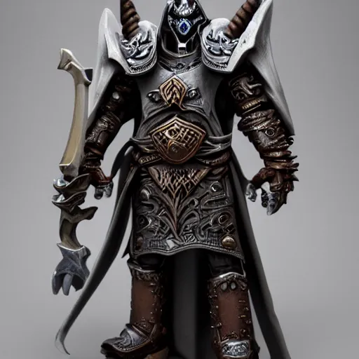 Image similar to the lich king, claymotion