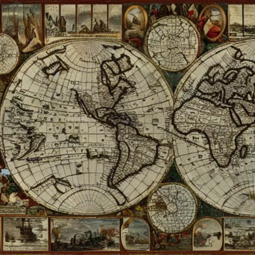 Image similar to world map after flood