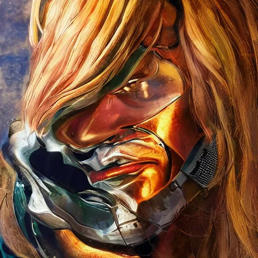 Image similar to vegan supervillain, UHD, hyperrealistic render, highly detailed, 4k, artstation