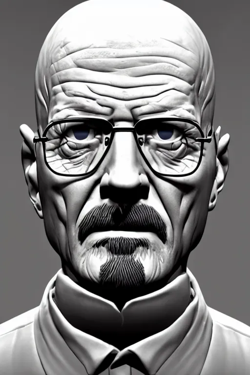 Prompt: Walter White Zbrush model, zbrush