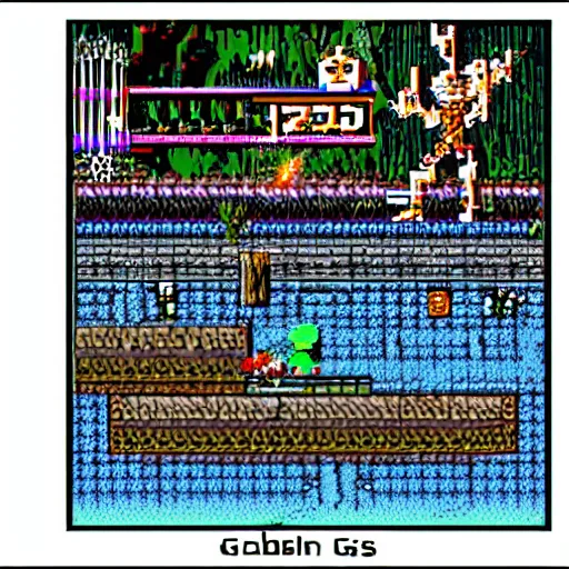 Image similar to ghost and goblins gameplay with zx spectrum graphics