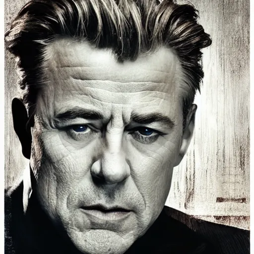 Prompt: GeorgeClooneyBradPittValKilmer hybrid, studio portrait, movie-cover-art headshot