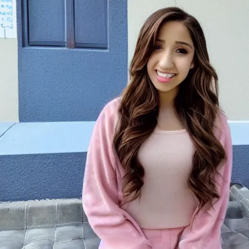 Image similar to placid pastel famous streamer Imane Anys also known as Pokimane