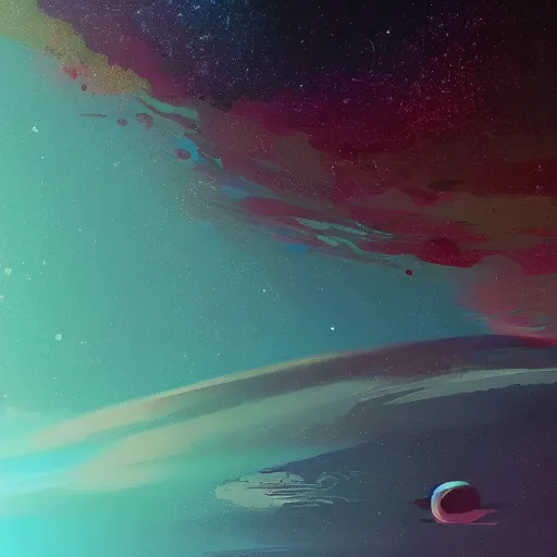 Prompt: a detailed painting of a marble - like earth - like planet floating in space in a sea of colorful sea of stars, by alena aenami, petros afshar and greg rutkowski trending on artstation, deviantart, planet, clouds, earth, exoplanet, stars