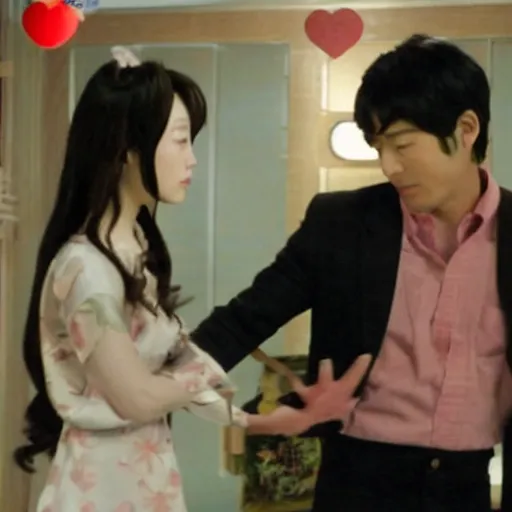 Prompt: film still of the Japanese soap opera 'Love in Outer Space' (2012)