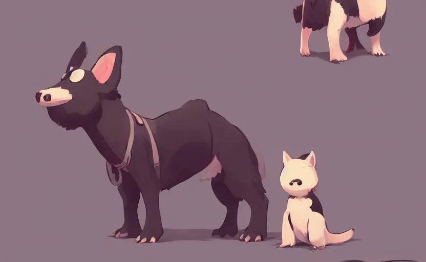 Image similar to a cute animal pet by atey ghailan, character art, character turn around sheet trending on artstation