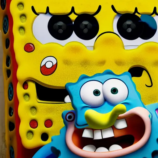 Image similar to Spongebob as a real person, XF IQ4, f/1.4, ISO 200, 1/160s, 8K, Sense of Depth, color and contrast corrected, Nvidia AI, Dolby Vision, symmetrical balance, in-frame