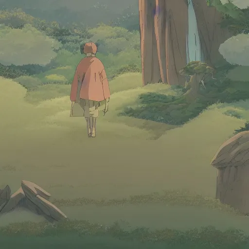 Image similar to landscape of the eternal rest, in the style of studio ghibli, award - winning, 4 k