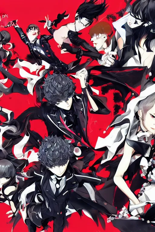 Persona 5 spinoff in blade and soul concept art on a | Stable Diffusion ...