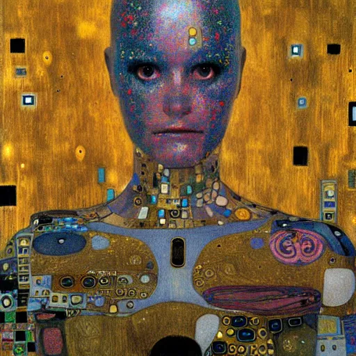 Image similar to cyborg by klimt