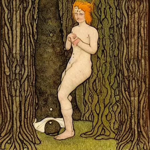 Prompt: pooping my pants, by john bauer