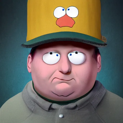 Prompt: hyperrealistic mixed media image of eric cartman, inspired by thomas eakes & greg rutkowski & xiang duan, perfect facial symmetry, dim volumetric lighting, 8 k octane beautifully detailed render, post - processing, extremely hyper - detailed, intricate, epic composition, lifelike attributes, cinematic lighting, masterpiece, trending on artstation, very very detailed, stunning,