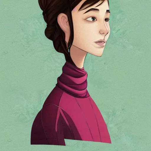 Image similar to Illustration of a female character, by Ana Varela, Trend on Behance Illustration