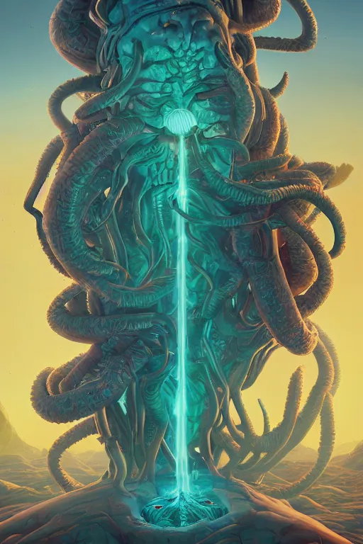 Image similar to rick and morty as the thing fused with lovecraft, high details, intricate details, by vincent di fate, artgerm julie bell beeple, 80s, Smooth gradients, octane render, 8k, volumetric lightning, High contrast, depth of field, very coherent symmetrical artwork