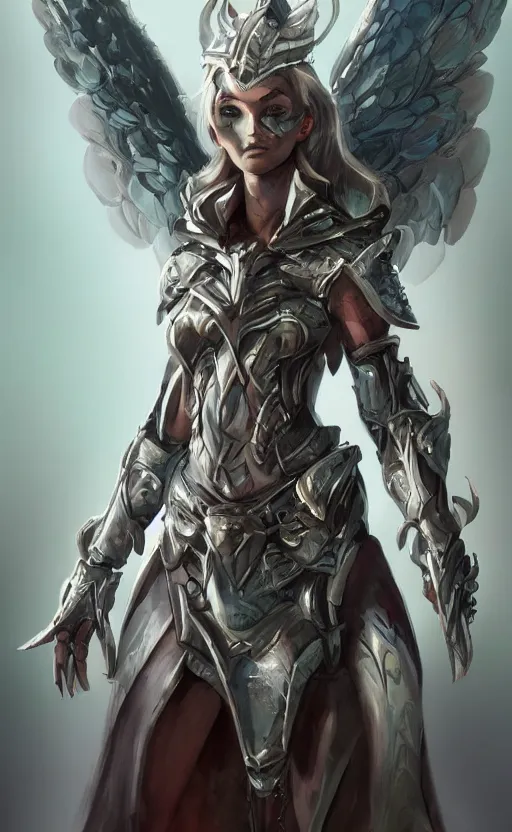 Prompt: concept art, angel knight girl, artstation trending, highly detailed