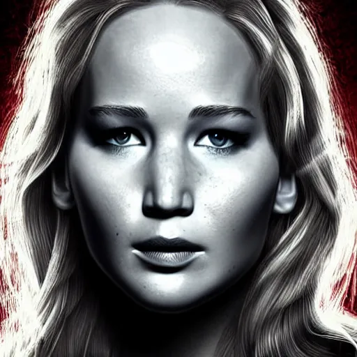 Prompt: jennifer lawrence as a superhero, digital art, lot of detail.