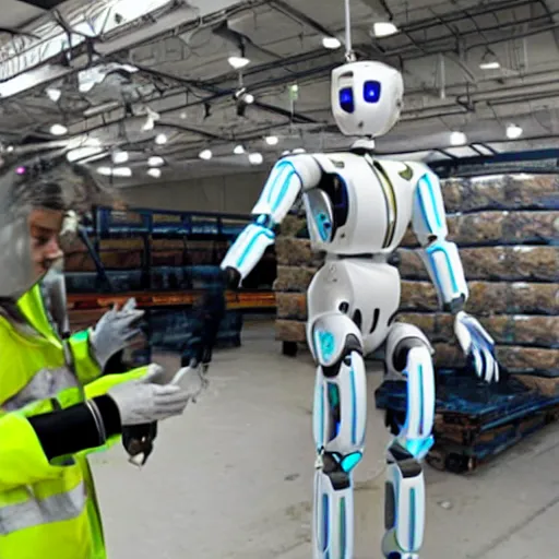 Prompt: amazing humanoid robot worker