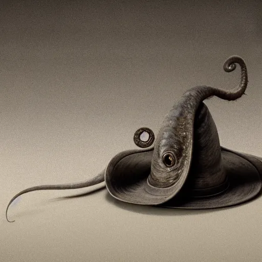 Image similar to hyperrealistic dslr film still of amorphous cephalopod wearing a cowboy hat, stunning 8 k octane comprehensive 3 d render, inspired by istvan sandorfi & greg rutkowski & unreal engine, perfect symmetry, dim volumetric cinematic lighting, extremely hyper - detailed, extremely lifelike attributes & lifelike texture, intricate, masterpiece, artstation, stunning