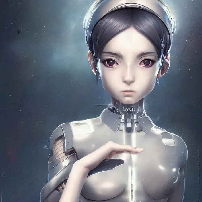 Image similar to symmetrical gorgeous anime girl cyborg - by tom bagshaw, by ilya kuvshinov, rtx rendering, octane render 1 2 8 k, maya, extreme high intricate details by wlop, digital anime art by ross tran, medium shot, close up shot, composition by sana takeda, dramatic lighting by greg rutkowski, 8 k, trending on artstation