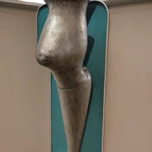 Prompt: Urinal sculpture in a museum