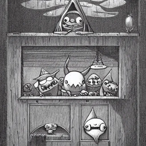 Image similar to shaggoth pokemon by shaun tan, style of john kenn mortensen