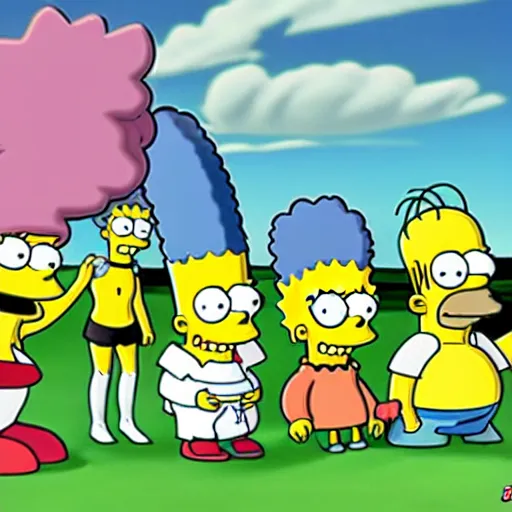 Image similar to Squid Game (2021) episode featuring The Simpsons in Squid Game.