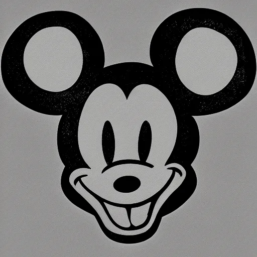 Prompt: skeleton mickey mouse profile picture, dark, pop art, 4 k