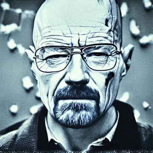 Image similar to “Walter white covered in milk”