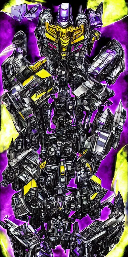 Image similar to decepticon and autobots battle tribal tattoo, transformers, skywrap, soundwave, star scream, blitzwing, sunstreaker, sideswipe, intricate, cybertron, cyber punk, lazer blast, sharp, high detailed, high contrast, 1 st winner, trending, polkadot!!! grunge!!! purple!! black!! red!!