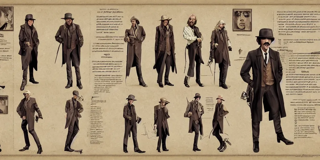 Image similar to tom petty as a 2 0 s roving gambler, character sheet, concept design, contrast, hot toys, kim jung gi, greg rutkowski, zabrocki, karlkka, jayison devadas, trending on artstation, 8 k, ultra wide angle, pincushion lens effect