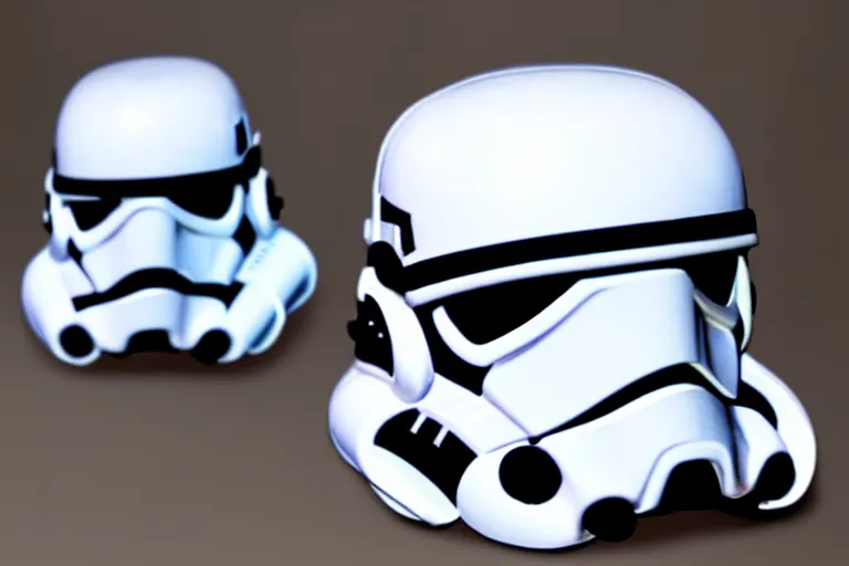 Image similar to stormtroopers hair on top of helmet