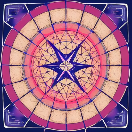 Prompt: geometric magic circle of summoning