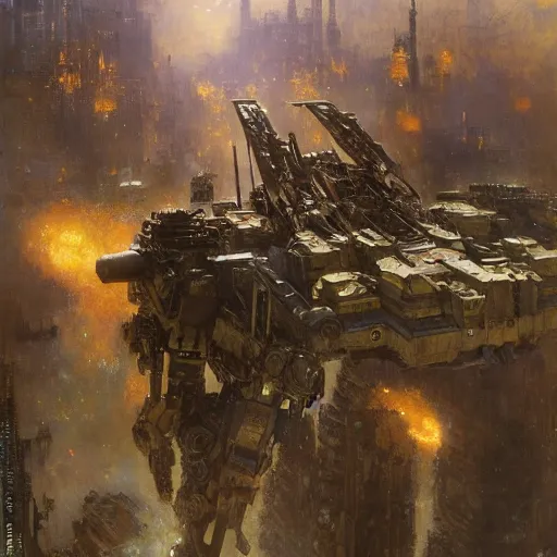 Image similar to six meters tall mech fighting in an urban environment, epic action scene, by gaston bussiere craig mullins jc leyendecker gustav klimt artgerm greg rutkowski john berkey, bergey, craig mullins, ruan jia, raymond swanland, jeremy mann, tom lovell, alex malveda