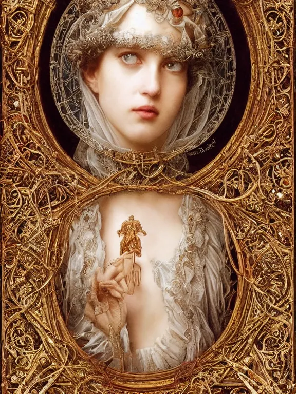 Prompt: a beautiful render of baroque catholic veiled the red queen and the white queen sculpture with symmetry intricate detailed,gemstone-embellished,by Lawrence Alma-Tadema, peter gric,aaron horkey,Billelis,trending on pinterest,hyperreal,jewelry,gold,intricate,maximalist,glittering,golden ratio,cinematic lighting