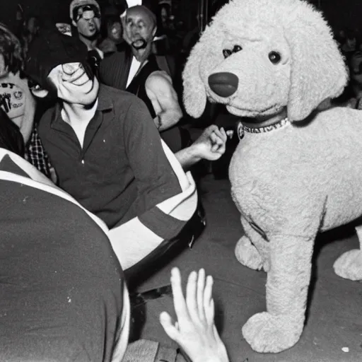 Image similar to clifford the big red dog at the stonewall riots in 1 9 6 9