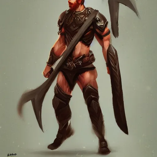 Prompt: male warrior by sakimichan artstation male warrior