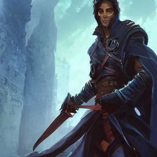 Image similar to a male rogue, symmetric face, hyperrealism, epic fantasy digital art, fantasy style art, by Greg Rutkowski, fantasy magic the gathering card art style