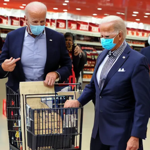 Image similar to Joe Biden shopping at target