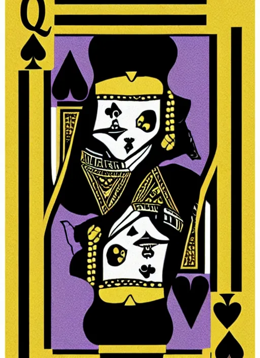 Prompt: queen of spades playing card iron man