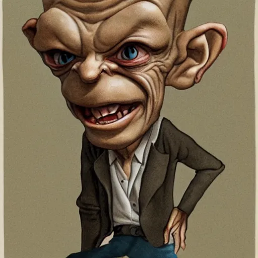 Image similar to caricature of gollum