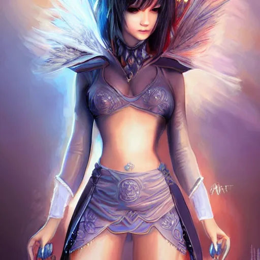 Image similar to beautiful final fantasy priestess, Himalayan, sci fi mage, by artgerm ,