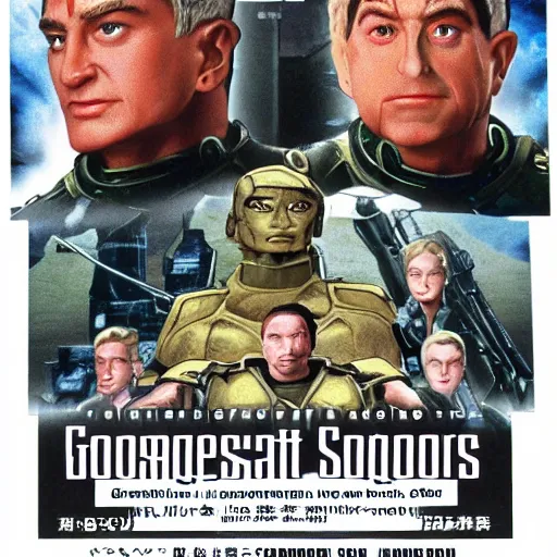 Image similar to george soros small soldiers 1 9 9 7, japanese vhs cover art