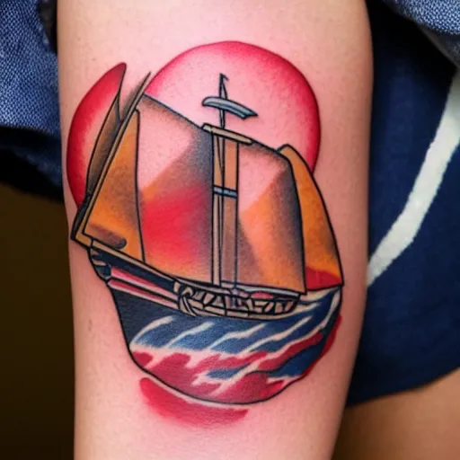 Image similar to a xoloescuincle, sailor jerry tattoo