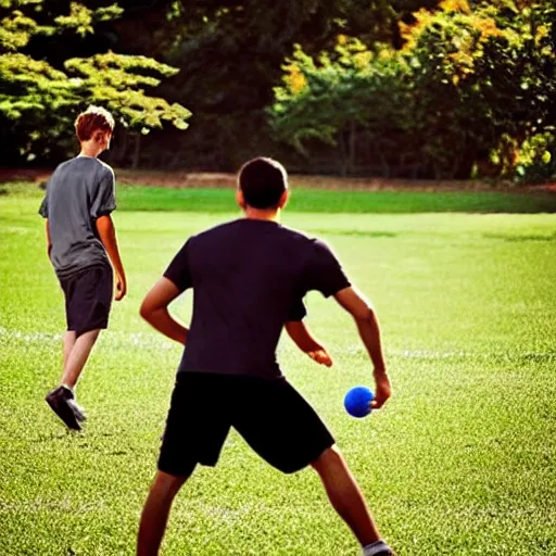 Prompt: “ a photo of a game of ultimate frisbee ”