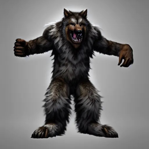 Image similar to cute handsome cuddly werewolf from van helsing unreal engine hyperreallistic render 8k character concept art masterpiece