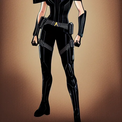 Image similar to Digital painting of Gal Gadot as Black Widow, from The Avengers (2012)