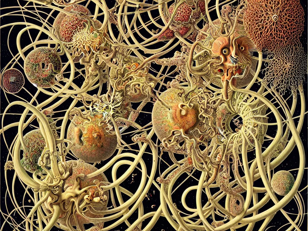 Image similar to neo surrealism, art by ernst haeckel and daniel martin diaz